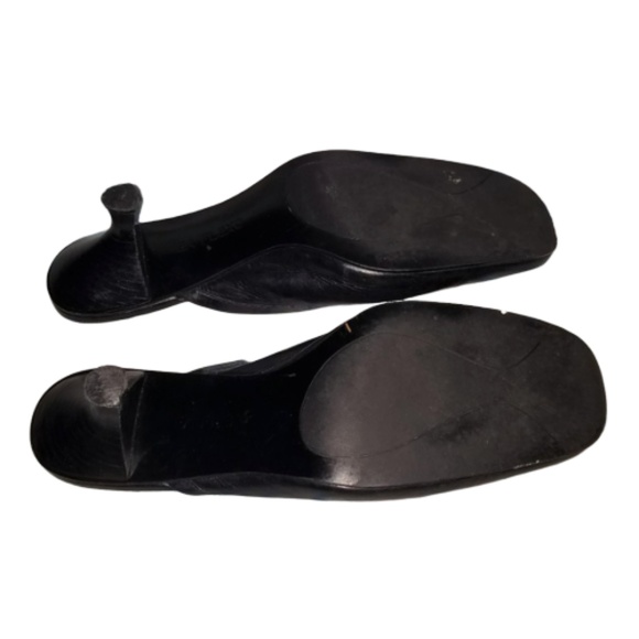 ENZO ANGIOLINI black leather mule slide heels 6.5 - Picture 5 of 6